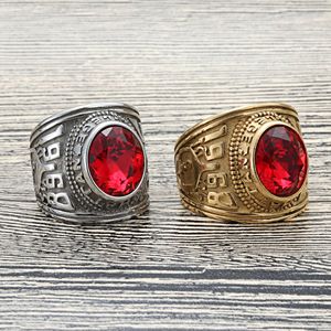 Anillo Retro con Letras para Hombre, Estilo Universitario Vintage 1968, con Cristal Engastado en Bisel, Joyería de Moda, Regalo - Product Image 3