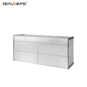 Armoire de rangement de luxe Via <span class=keywords><strong>Gesu</strong></span> Medusa, finition nickel miroir et peinture brillante, parfaite pour les salons haut de gamme et les villas de luxe - Product Image 4