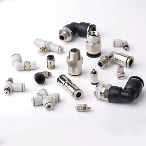 PA PH PE PK PB PG one touch air tube rotary elbow coupler quick connect metal pu brass plastic pneumatic fittings