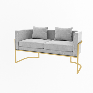 Ensemble de meubles de salon de <span class=keywords><strong>coiffure</strong></span> moderne, réception, négociation, canapé simple et élégant avec miroir - Product Image 5