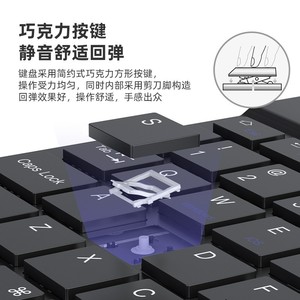 Clavier et souris BT compatibles avec la tablette de programmation <span class=keywords><strong>Kingsoft</strong></span> Cloud Classroom, kit sans fil universel pour iPad. - Product Image 3