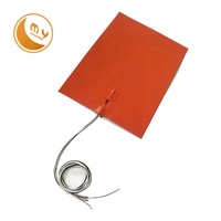 Calentador de goma de silicona de 5v, 12v, 24v, tamaño personalizado, sartén de aceite eléctrica flexible, almohadilla de calefacción, calentador de batería de coche