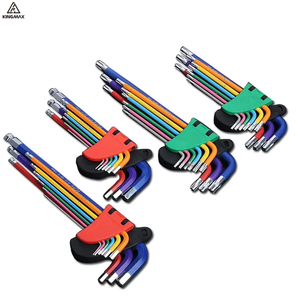 9 piezas 1,5mm-10mm CRV Torque manga métrica herramientas de mano CÓDIGO DE Color bola-final hexagonal llave Allen L <span class=keywords><strong>Juego</strong></span> de <span class=keywords><strong>llaves</strong></span> para cámara de reparación de bicicletas - Product Image 6