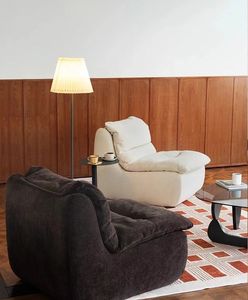 Sillón moderno de tela con respaldo acolchado, sofá individual tapizado para sala de estar, estilo de diseño contemporáneo - Product Image 1