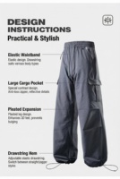 Pantalon cargo technique pour homme de haute qualité avec logo personnalisé, léger, imperméable, résistant à l'usure, pantalon de randonnée avec grandes poches
