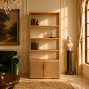 Buffet et vitrine élégants et modernes avec poignées <span class=keywords><strong>en</strong></span> bois sculpté finies à la main et charnières à fermeture amortie pour villa de luxe et maison d'hôtes - Product Image 5