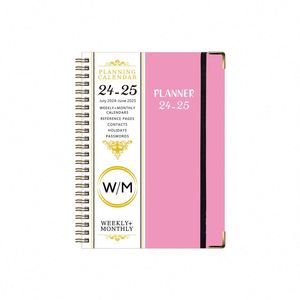 Agenda hebdomadaire et mensuel personnalisable avec logo, juillet 2024 - juin 2025, organiseur 2024, planificateur imprimé, cadeau, A5, 80 feuilles - Product Image 1