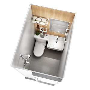 Design moderne Nettoyage facile Dosettes de salle de bain préfabriquées Unités tout-en-un avec salle de <span class=keywords><strong>douche</strong></span> BUL1014 - Product Image 2
