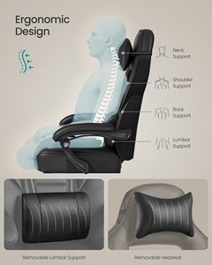 Ensemble complet de protection, housse antidérapante, tapis confortable, design ergonomique, chaise de jeu avec hauteur réglable, roulettes lisses - Product Image 6