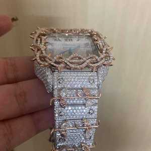 Reloj Mecánico Automático VVS Personalizado con Moissanita, Estilo Hip-Hop de Alta Calidad, Brillo Intenso, Unisex, Edición Limitada ETA - Product Image 5