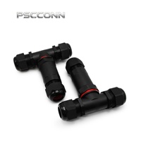 Connecteur circulaire étanche IP68 PSCCONN GW25 à 3 broches en T, connecteur de câblage extérieur haute puissance 32A 400V, boîtier métrique M25