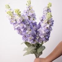 Fleur artificielle réaliste au toucher, hydratante, violette, branche unique, Delphinium, Jacinthe, pour décoration de mariage