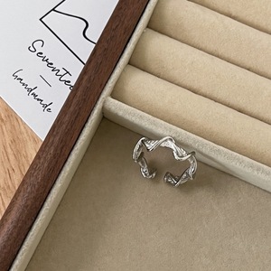 S925 Sterling Silver Irregular <b>Open</b> <b>Ring</b> Minimalist Design Women's Jewelry Everyday Wear - Product Image 1