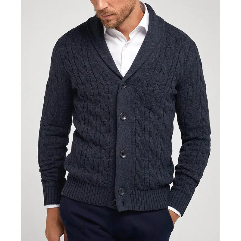 Hot Sale Men Woolen Sweater Design , Mens Cashmere Sweater Fashion Men'S Knitted Sweater Cardigan
