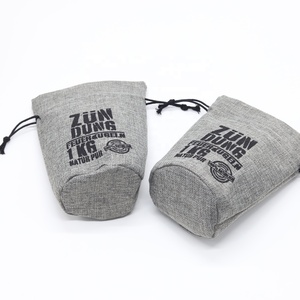 OEM tùy chỉnh đay dây rút túi với Thêu Logo tái chế bông vải bố mua sắm <span class=keywords><strong>Pouch</strong></span> cho bao bì dây rút đóng cửa - Product Image 6
