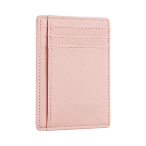 RFID блокирующий тонкий кошелек-минималистичный кожаный передний карман кошельки, ультратонкий металлический держатель для карт - Product Image 1