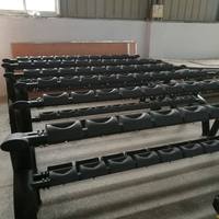 Support de rangement double pour haltères ASM-T1033 de haute qualité à deux niveaux, équipement de gym, pour 10 paires d'haltères