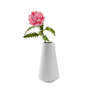 Fleurs artificielles Meng Jie Emperor Flower, pétales en polyester rose et violet, arrangement de feuilles dentelées pour la décoration de la maison et des hôtels - Product Image 5
