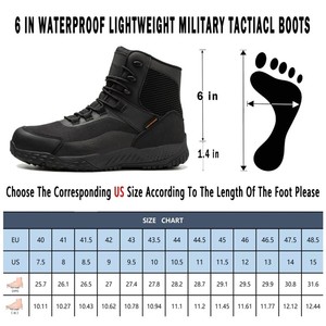 Botas Tácticas de 6 Pulgadas, Ligeras y Transpirables, Botas de Trabajo, <span class=keywords><strong>Zapatos</strong></span> para Senderismo, Selva y Desierto - Product Image 3