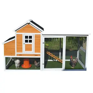 Wholesale Used XL Large Two-Story Barn House Rabbit Hutch Cage Walk-In wooden Chicken Coops For Sale