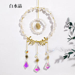 Anillo de decoración de cristal, colgante de carillón de viento de grava de cristal Natural Uionen 1687 - Product Image 3