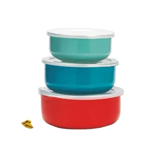 Porcelain Prep Bowl Set Storage Bowls for Kitchen Keeps Food Fresh Large Cream Mixing Bowl
