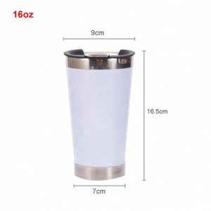 Gobelet isotherme en acier inoxydable givré de 16 oz, personnalisé pour le vin, le café, la bière, avec ouvre-bouteille - Product Image 3