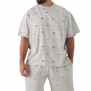 Camisetas de verano para hombre, manga corta, 100% algodón desgastado, ajuste holgado, estampado para hombre, camisetas con cuello redondo - Product Image 1