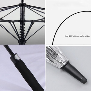 Fashionable Custom Modern Design 30 Inches Straight PVC Lightweight Windproof Transparent <b>Umbrellas</b> for Business Gifts and Rain - Product Image 6