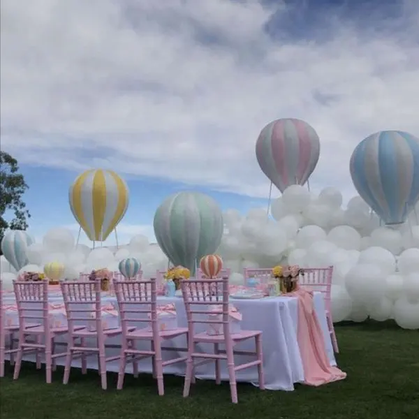 Bebek doğum günü partisi fiberglas zemin sıcak hava balon Prop tema parti süslemeleri üreticileri
