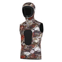 Combinaison de plongée thermique camouflage à capuche sans manches pour adulte, 3 mm, toutes saisons, pour la natation et le surf