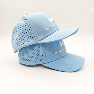 Nueva Gorra de Béisbol Deportiva de 5 Paneles con Logotipo Personalizado, Gorra de Golf Dobby con Perforaciones Cortadas a Láser y Patrón de Puntos/Frutas - Product Image 2