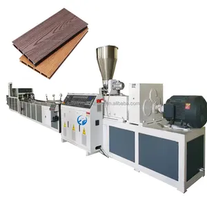 PE WPC Wood Plastic Composite Outdoor Flooring Decking Co-extruded Production Line Plastic Extruder Machine