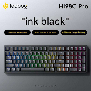 Teclado Mecánico LEOBOG Hi98PRO <span class=keywords><strong>de</strong></span> 98 Teclas, Tri-Modo, con Junta <span class=keywords><strong>de</strong></span> Aluminio, Intercambiable en Caliente, RGB, 4000/8000mAh, para Juegos y Oficina - Product Image 6