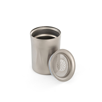 Tasse à thé en titane à double paroi de 280 ml avec infuseur et couvercle filtrant, infuseur à thé portable pour les voyages et le camping