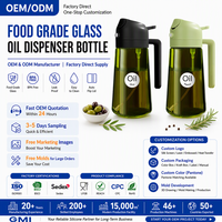 Botella Ecológica para Aceite de Oliva, de Grado Alimenticio, Botella para Aceite de Perfume, para Cocinar, para Freír al Aire, Botella Rociadora de Aceite