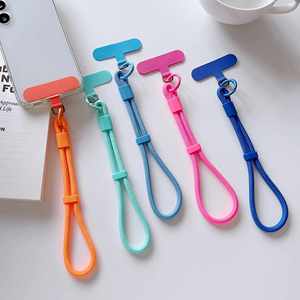 สายคล้องโทรศัพท์โพลีเอสเตอร์แบบปรับได้ ขายส่ง แฟชั่น สีสันสดใส สายรัดข้อมืออเนกประสงค์ สำหรับใช้งานโทรศัพท์มือถือแบบแฮนด์ฟรี - Product Image 2