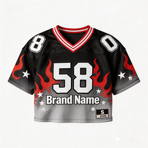 Camiseta de béisbol personalizada estilo High Street para hombre, de secado rápido, corte holgado, tela de malla, para verano, con logo bordado. - Product Image 2