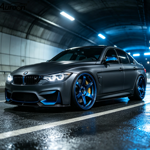 Auron New <b>Aluminum</b> Alloy 5.5x17 Gloss Black <b>Mesh</b> Design Forged Wheel for Passenger Car Retrofit Upgrade - Product Image 2