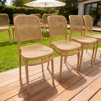 Chaise de jardin empilable en PP, siège en plastique moderne, mobilier minimaliste pour la maison, cuisine, café, restaurant