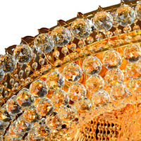 Lustre suspendu au plafond LED traditionnel de luxe en or sur mesure JYLighting, grand modèle, avec cristaux K9 pour hall d'hôtel/villa européen