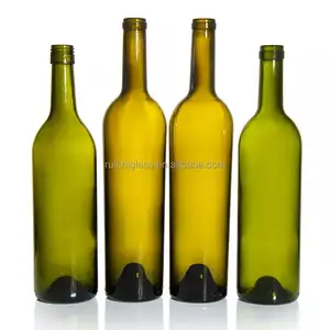 OEM Painting Color Glass Wine Bottle Grape Wine Bottle With Labels