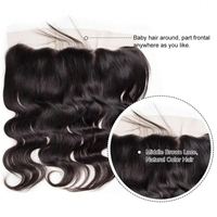 Lace Frontale HD Transparente 13x4 de Haute Qualité, Pré-Pluckée, 100% Cheveux Humains, Ligne de Cheveux Naturelle, Fermeture en Dentelle 4x4 avec Baby Hair