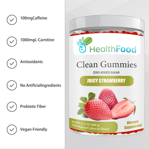 Wholesale Clean Gummies Contains Carnitine With Inulin Fiber Preworkout Energy Support Combat The Afternoon Slump Refresh Gummy - Product Image 3