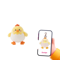 Peluche personnalisée en forme de poussin jaune, fabrication directe d'usine, OEM ODM, avec tissu en coton brodé, pour cadeaux promotionnels de marque