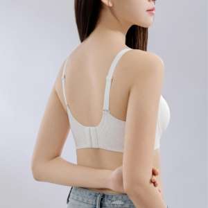 Sujetador de Alta Calidad, Grado 10A, Antibacterial, Modal, Tejido Fino, Cómodo, Transpirable, Color Claro, Sin Varillas, Push-Up, Copa 3/4 - Product Image 2