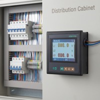 Medidor de Energía Digital Trifásico TFT a Color Ydkz 96x96mm RS485 Modbus RTU con Análisis de Armónicos Clase 0.5 de Precisión