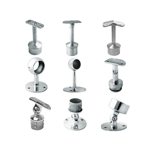 Wand halterung Außen Zier Satin Nickel Edelstahl Glas Montage Handlauf Halterung Match Geländer Stütz rohre - Product Image 6