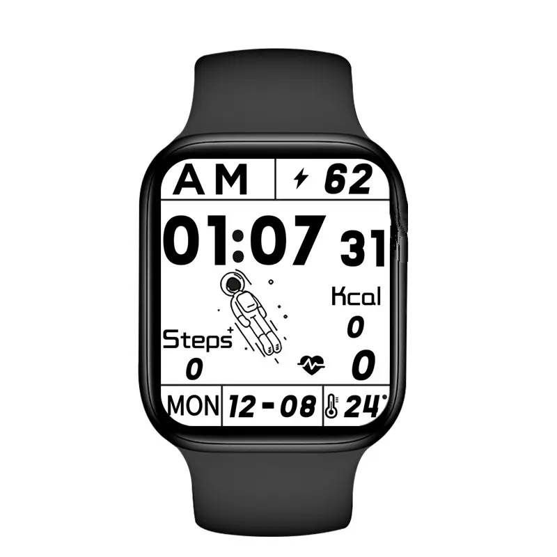 منتجات جديدة 2021 HW32 ساعة ذكية 1.75 بوصة سلسلة 6 ترقية الموسيقى لعبة وصلة معدل ضربات القلب الدم الأكسجين smartwatch W9