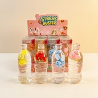 Jouet souple en forme de bouteille de vaseline, jouet anti-stress à remontée lente ultra-transparent, jouet décoratif à presser en forme de fruit mignon pour cadeau